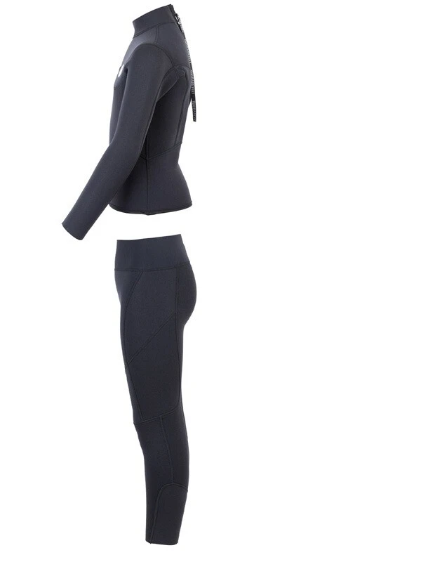 Two Bare Feet Junior Aspect 2.5mm Back Zip Jacket & Pants Set (Black) - Image 4