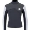 Two Bare Feet Junior Aspect Fleece Lined Zipless Thermal 2.5mm Superstretch Wetsuit Top (Black/Grey/Grey)