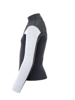 Two Bare Feet Junior Aspect Fleece Lined Zipless Thermal 2.5mm Superstretch Wetsuit Top (Black/Grey/Grey) -Ocean Glide Ready kids aspect fleece lined thermal top black grey grey 3