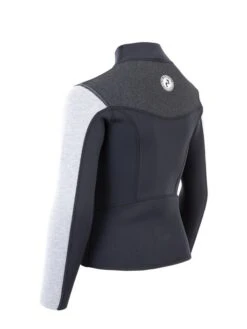 Two Bare Feet Junior Aspect Fleece Lined Zipless Thermal 2.5mm Superstretch Wetsuit Top (Black/Grey/Grey) -Ocean Glide Ready kids aspect fleece lined thermal top black grey grey 4