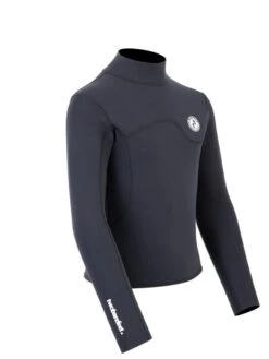 Two Bare Feet Junior Aspect Fleece Lined Zipless Thermal 2.5mm Superstretch Wetsuit Top (Black) -Ocean Glide Ready kids aspect fleece lined thermal top black 8