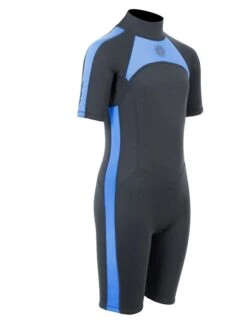 Two Bare Feet Flare 2.5mm Junior Superstretch Shorty Wetsuit (Blue) 16 Two Bare Feet Flare 2.5mm Junior Superstretch Shorty Wetsuit (Blue) -Ocean Glide Ready kids flare shorty blue 8