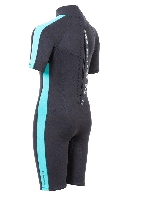 Two Bare Feet Flare 2.5mm Junior Shorty Superstretch Wetsuit (Mint) 4 Two Bare Feet Flare 2.5mm Junior Shorty Superstretch Wetsuit (Mint) - Image 4