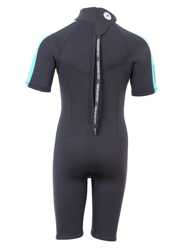 Two Bare Feet Flare 2.5mm Junior Shorty Superstretch Wetsuit (Mint) 5 Two Bare Feet Flare 2.5mm Junior Shorty Superstretch Wetsuit (Mint) - Image 5