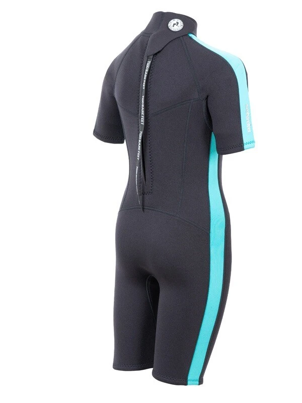 Two Bare Feet Flare 2.5mm Junior Shorty Superstretch Wetsuit (Mint) 6 Two Bare Feet Flare 2.5mm Junior Shorty Superstretch Wetsuit (Mint) - Image 6