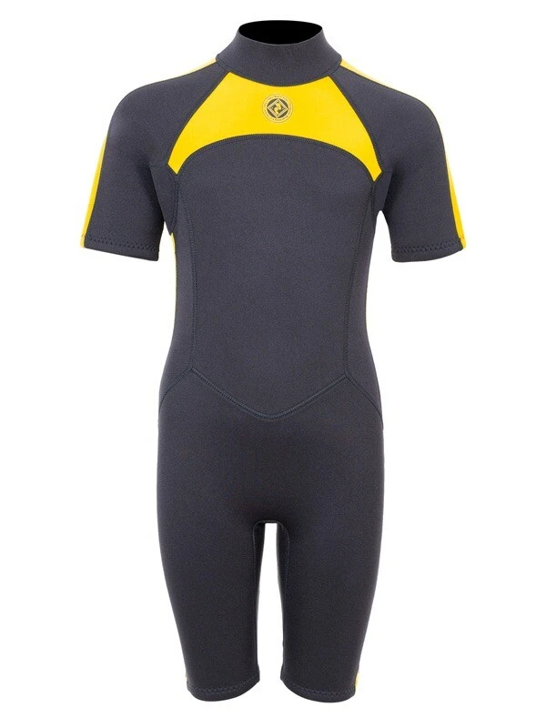Two Bare Feet Flare 2.5mm Junior Shorty Superstretch Wetsuit (Yellow) 1 Two Bare Feet Flare 2.5mm Junior Shorty Superstretch Wetsuit (Yellow)