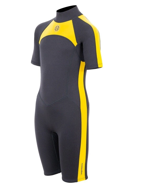 Two Bare Feet Flare 2.5mm Junior Shorty Superstretch Wetsuit (Yellow) 2 Two Bare Feet Flare 2.5mm Junior Shorty Superstretch Wetsuit (Yellow) - Image 2