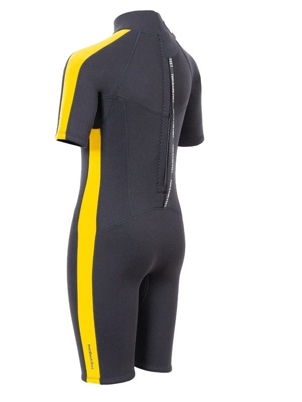 Two Bare Feet Flare 2.5mm Junior Shorty Superstretch Wetsuit (Yellow) 4 Two Bare Feet Flare 2.5mm Junior Shorty Superstretch Wetsuit (Yellow) - Image 4