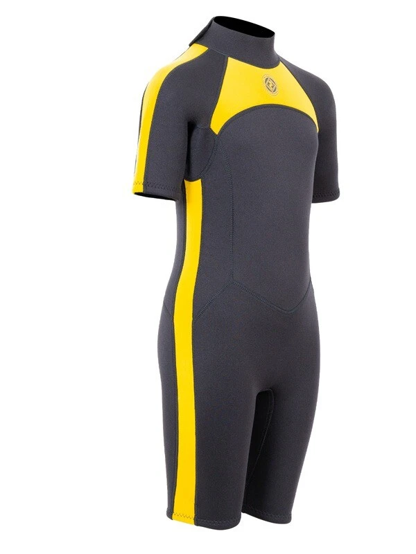 Two Bare Feet Flare 2.5mm Junior Shorty Superstretch Wetsuit (Yellow) 8 Two Bare Feet Flare 2.5mm Junior Shorty Superstretch Wetsuit (Yellow) - Image 8