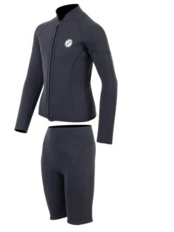 Two Bare Feet Junior Perspective Full Zip 2.5mm Wetsuit Jacket And Shorts Set (Black) -Ocean Glide Ready kids perspective full zip jacket black vista shorts 3