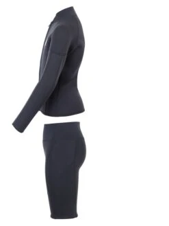 Two Bare Feet Junior Perspective Full Zip 2.5mm Wetsuit Jacket And Shorts Set (Black) -Ocean Glide Ready kids perspective full zip jacket black vista shorts 4