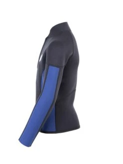 Two Bare Feet Junior Perspective Half Zip 2.5mm Wetsuit Jacket (Black/Blue) -Ocean Glide Ready kids perspective half zip jacket black blue denim 3