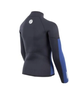 Two Bare Feet Junior Perspective Half Zip 2.5mm Wetsuit Jacket (Black/Blue) -Ocean Glide Ready kids perspective half zip jacket black blue denim 6