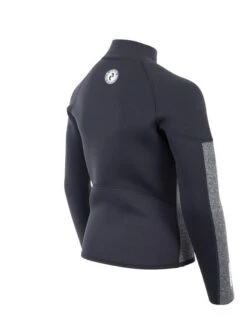 Two Bare Feet Junior Perspective Half Zip 2.5mm Wetsuit Jacket (Black/Grey) -Ocean Glide Ready kids perspective half zip jacket black delta 6