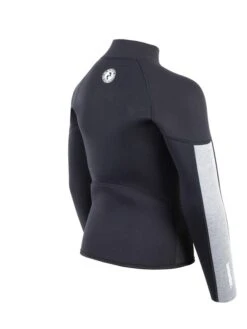 Two Bare Feet Junior Perspective Half Zip 2.5mm Wetsuit Jacket (Black/Grey/Grey) -Ocean Glide Ready kids prespective half zip jacket black grey grey 6