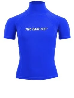 Two Bare Feet Junior "Logo" Short Sleeve Rash Vest (Blue)