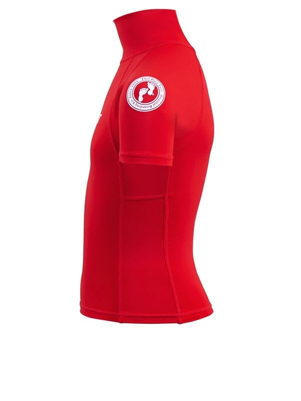 Two Bare Feet Junior "Logo" Short Sleeve Rash Vest (Red) 3 Two Bare Feet Junior "Logo" Short Sleeve Rash Vest (Red) - Image 3