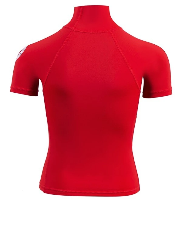 Two Bare Feet Junior "Logo" Short Sleeve Rash Vest (Red) 5 Two Bare Feet Junior "Logo" Short Sleeve Rash Vest (Red) - Image 5