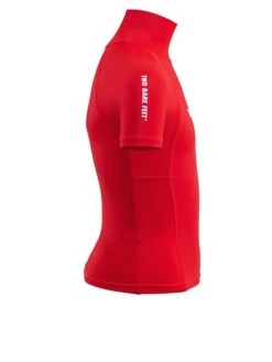 Two Bare Feet Junior "Logo" Short Sleeve Rash Vest (Red) 14 Two Bare Feet Junior "Logo" Short Sleeve Rash Vest (Red) -Ocean Glide Ready kids short sleeve red 7