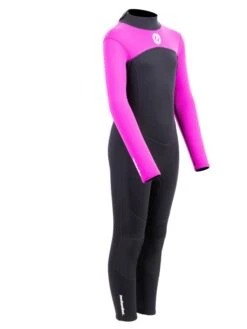 Two Bare Feet Thunderclap 2.5mm Junior Wetsuit (Pink / Black) -Ocean Glide Ready kids thunderclap full wetsuit pink 8