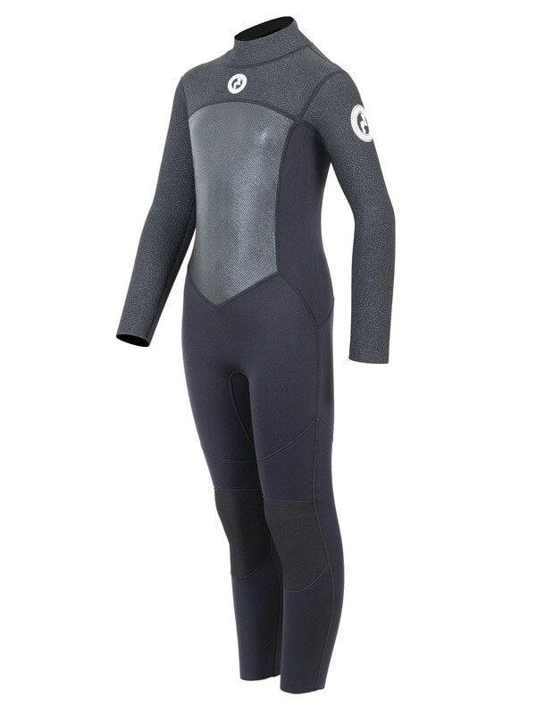 Two Bare Feet Thunderclap Pro 5/4mm Junior Winter Wetsuit (Black / Dark Grey) 2 Two Bare Feet Thunderclap Pro 5/4mm Junior Winter Wetsuit (Black / Dark Grey) - Image 2