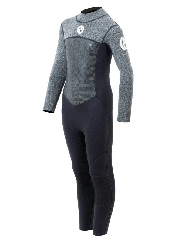 Two Bare Feet Thunderclap Pro 3/2mm Junior Wetsuit (Black / Delta Grey) 2 Two Bare Feet Thunderclap Pro 3/2mm Junior Wetsuit (Black / Delta Grey) - Image 2