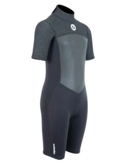 Two Bare Feet Thunderclap Pro 3/2mm Junior Shorty Wetsuit (Black/Dark Grey) -Ocean Glide Ready kids thunderclap pro shorty dark grey 8