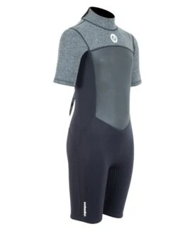Two Bare Feet Thunderclap Pro 3/2mm Junior Shorty Wetsuit (Black/Delta Grey) 15 Two Bare Feet Thunderclap Pro 3/2mm Junior Shorty Wetsuit (Black/Delta Grey) -Ocean Glide Ready kids thunderclap pro shorty delta 8