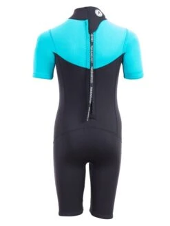 Two Bare Feet Thunderclap 2.5mm Junior Shorty Wetsuit (Aqua / Black) -Ocean Glide Ready kids thunderclap shorty wetsuit aqua 5