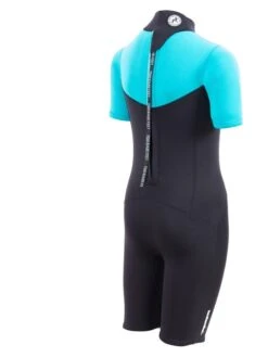 Two Bare Feet Thunderclap 2.5mm Junior Shorty Wetsuit (Aqua / Black) -Ocean Glide Ready kids thunderclap shorty wetsuit aqua 6