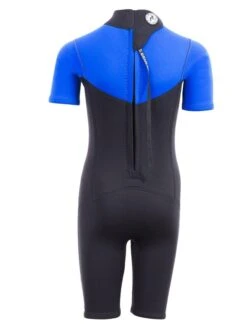 Two Bare Feet Thunderclap 2.5mm Junior Shorty Wetsuit (Blue / Black) -Ocean Glide Ready kids thunderclap shorty wetsuit blue 5