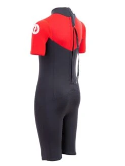 Two Bare Feet Thunderclap 2.5mm Junior Shorty Wetsuit (Red / Black) -Ocean Glide Ready kids thunderclap shorty wetsuit red 4