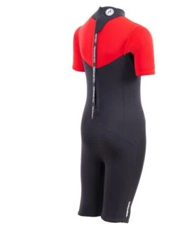 Two Bare Feet Thunderclap 2.5mm Junior Shorty Wetsuit (Red / Black) -Ocean Glide Ready kids thunderclap shorty wetsuit red 6