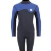Two Bare Feet Junior Aspect Fleece Lined Zipless Thermal 2.5mm Superstretch Wetsuit Top & Shorts Set (Black/Blue)