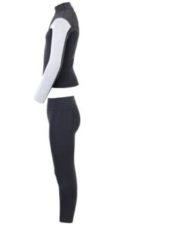 Two Bare Feet Junior Aspect Fleece Lined Zipless Thermal 2.5mm Superstretch Wetsuit Top & Pants Set (Black/Grey/Grey) 11 Two Bare Feet Junior Aspect Fleece Lined Zipless Thermal 2.5mm Superstretch Wetsuit Top & Pants Set (Black/Grey/Grey) -Ocean Glide Ready ky41ji 7 1