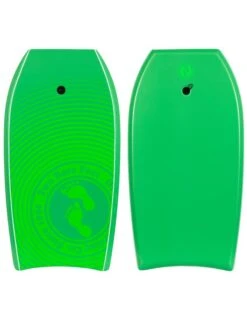 Two Bare Feet Lagoon Single Bodyboard And Bag Bundle (Choice Of 33", 37", 41", 42", 44) -Ocean Glide Ready lagoon front and back green