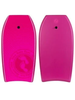 Two Bare Feet Lagoon Triple Bodyboard And Bag Bundle (Choice Of 33", 37", 41", 42", 44") -Ocean Glide Ready lagoon front and back raspberry 2