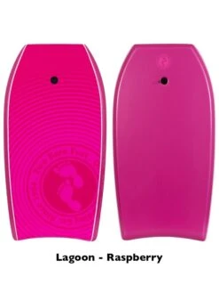 Two Bare Feet Flowers Triple Bodyboard And Bag Bundle (Choice Of 33", 37", 41") -Ocean Glide Ready lagoon raspberry 1