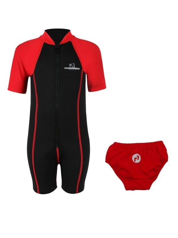 Essentials Baby Swim Kit - Lycra Arm Wetsuit + Swim Nappy (Red) 1 Essentials Baby Swim Kit - Lycra Arm Wetsuit + Swim Nappy (Red)