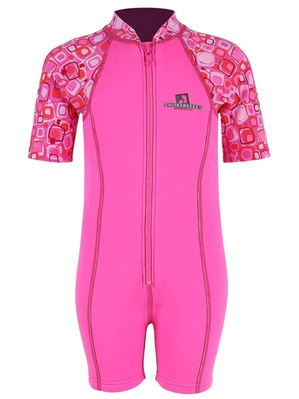Premier Baby Swim Kit - Patterned Lycra Arm Wetsuit + Nappy Shorts + Towel + Bag (Pink) 2 Premier Baby Swim Kit - Patterned Lycra Arm Wetsuit + Nappy Shorts + Towel + Bag (Pink) - Image 2