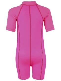 Essentials Baby Swim Kit - Lycra Arm Wetsuit + Nappy Shorts (Pink) 5 Essentials Baby Swim Kit - Lycra Arm Wetsuit + Nappy Shorts (Pink) -Ocean Glide Ready lycra armed baby pink back 1 1