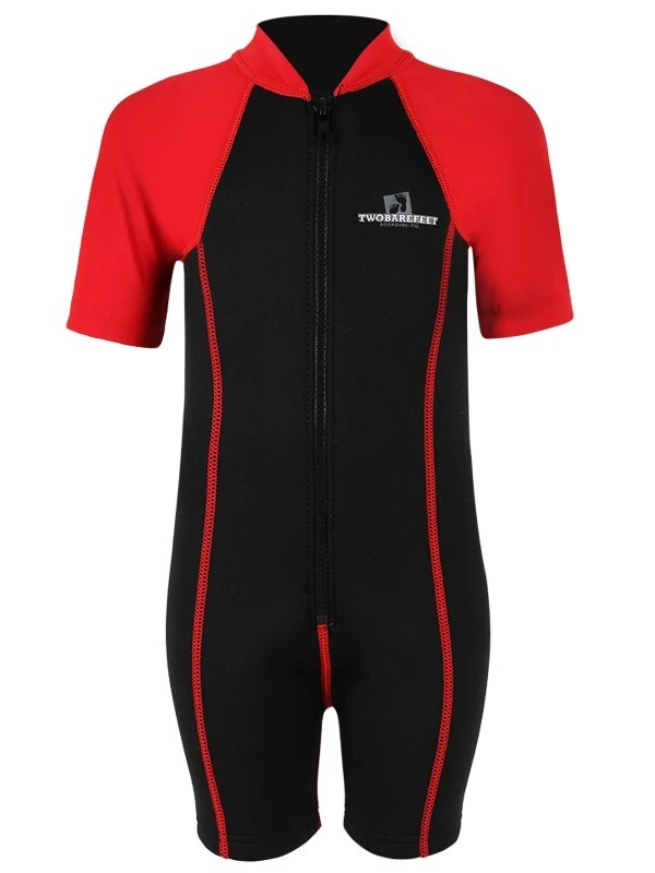 Deluxe Baby Swim Kit - Lycra Arm Wetsuit + Nappy Shorts + Towel (Red) 2 Deluxe Baby Swim Kit - Lycra Arm Wetsuit + Nappy Shorts + Towel (Red) - Image 2