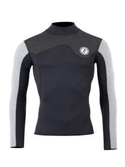 Two Bare Feet Mens Aspect Fleece Lined Zipless Thermal 2.5mm Superstretch Wetsuit Top & Shorts Set (Black/Grey/Grey) 12 Two Bare Feet Mens Aspect Fleece Lined Zipless Thermal 2.5mm Superstretch Wetsuit Top & Shorts Set (Black/Grey/Grey) -Ocean Glide Ready m0v21b 5