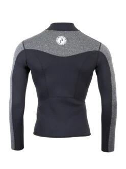 Two Bare Feet Mens Aspect Fleece Lined Zipless Thermal 2.5mm Superstretch Wetsuit Top (Black/Grey) -Ocean Glide Ready mens aspect fleece lined thermal top black delta 5