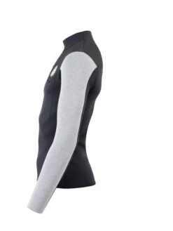 Two Bare Feet Mens Aspect Fleece Lined Zipless Thermal 2.5mm Superstretch Wetsuit Top (Black/Grey/Grey) -Ocean Glide Ready mens aspect fleece lined thermal top black grey grey 3