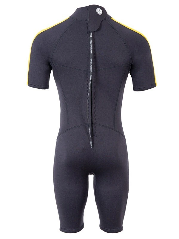Two Bare Feet Flare 2.5mm Mens Superstretch Shorty Wetsuit (Yellow) 5 Two Bare Feet Flare 2.5mm Mens Superstretch Shorty Wetsuit (Yellow) - Image 5