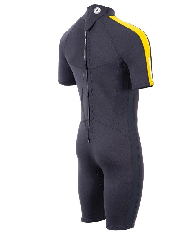 Two Bare Feet Flare 2.5mm Mens Superstretch Shorty Wetsuit (Yellow) 6 Two Bare Feet Flare 2.5mm Mens Superstretch Shorty Wetsuit (Yellow) - Image 6