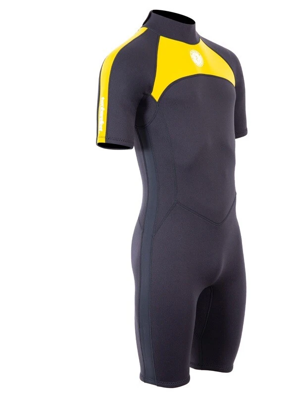 Two Bare Feet Flare 2.5mm Mens Superstretch Shorty Wetsuit (Yellow) 8 Two Bare Feet Flare 2.5mm Mens Superstretch Shorty Wetsuit (Yellow) - Image 8