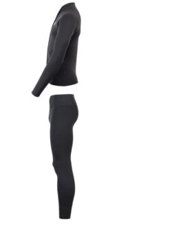 Two Bare Feet Mens Heritage Full Zip 3mm Wetsuit Jacket & Pants Set (Black) -Ocean Glide Ready mens heritage full zip jacket black vista pants 4