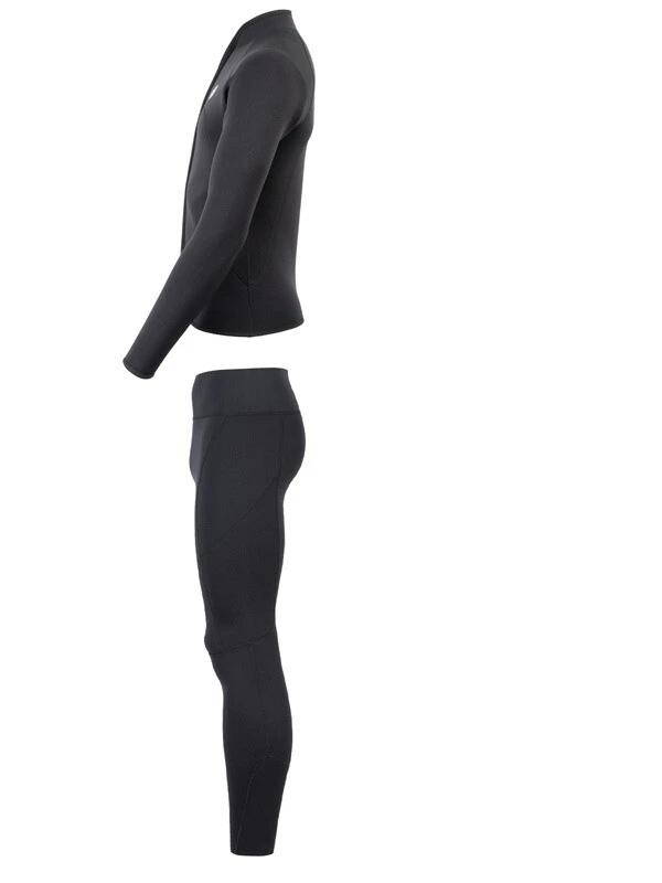 Two Bare Feet Mens Heritage Full Zip 3mm Wetsuit Jacket & Pants Set (Black) - Image 4